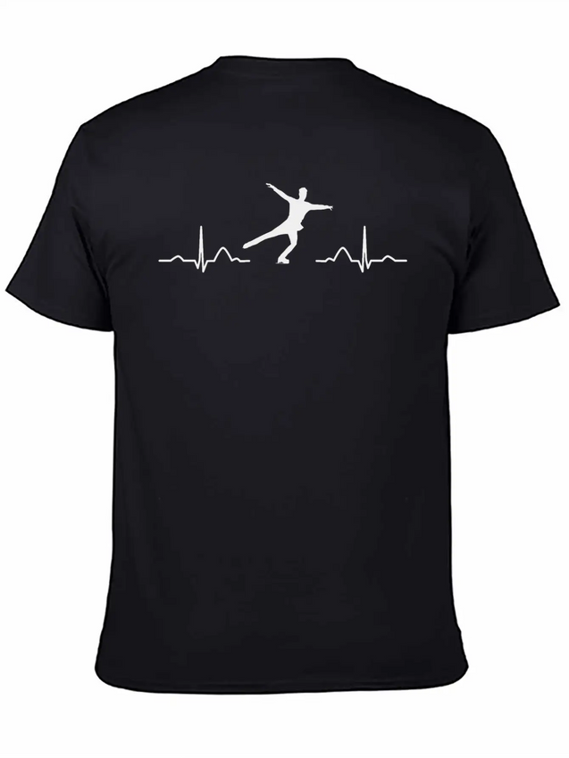 Ice Skater Figure Skating Ice Skating Lightweight Cotton T-Shirt – Daily Comfort Graphic Shirt