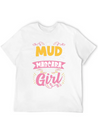 I'm A Mud And Mascara Kinda Girl Dirtbike Lightweight Cotton T-Shirt – Daily Comfort Graphic Shirt