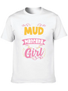 I'm A Mud And Mascara Kinda Girl Dirtbike Lightweight Cotton T-Shirt – Daily Comfort Graphic Shirt