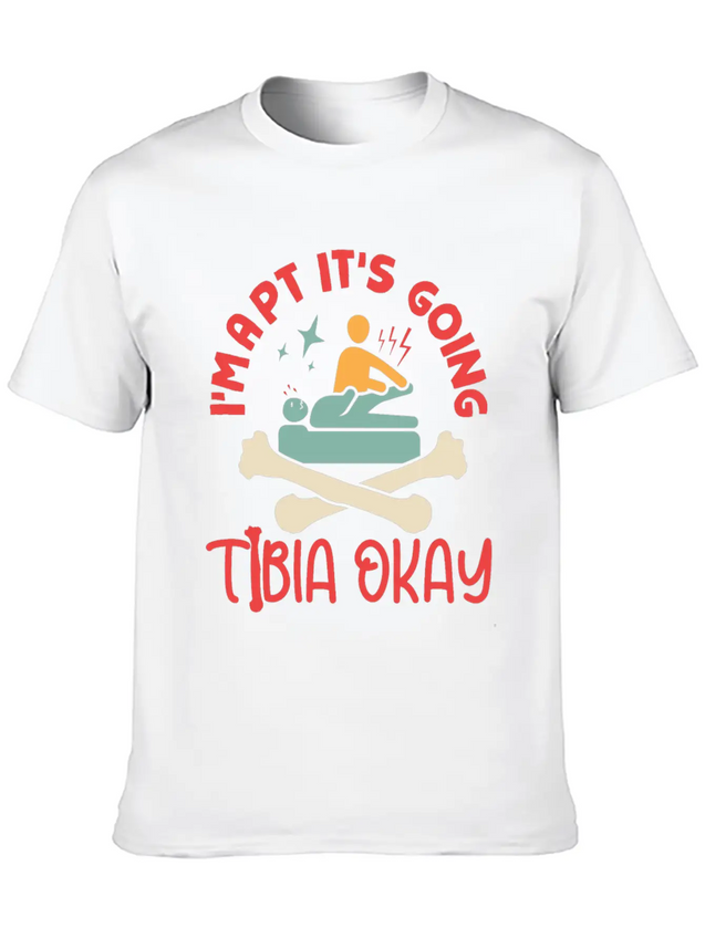 I'm A Physical Therapist It's Going Tibia Okay PT Lightweight Cotton T-Shirt – Daily Comfort Graphic Shirt