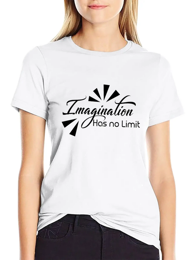 Imagination Has No Limit Lightweight Cotton T-Shirt – Daily Comfort Graphic Shirt