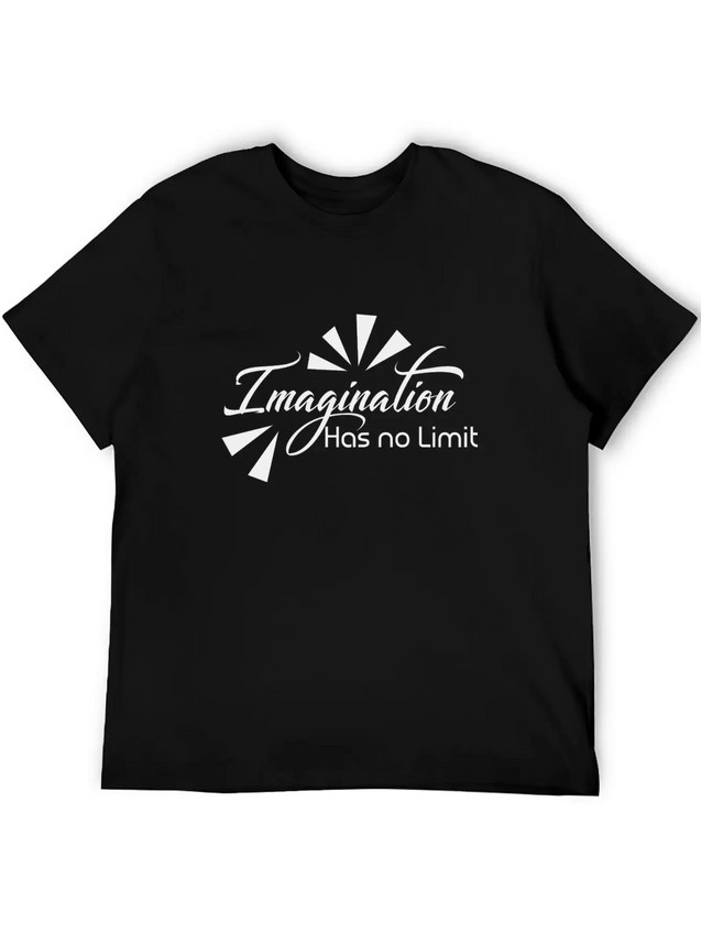 Imagination Has No Limit Lightweight Cotton T-Shirt – Daily Comfort Graphic Shirt