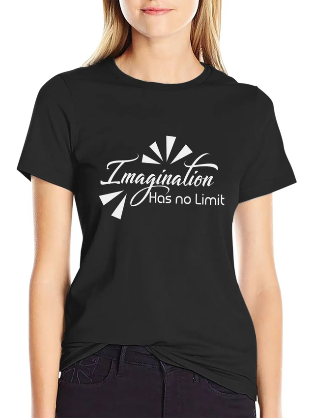 Imagination Has No Limit Lightweight Cotton T-Shirt – Daily Comfort Graphic Shirt