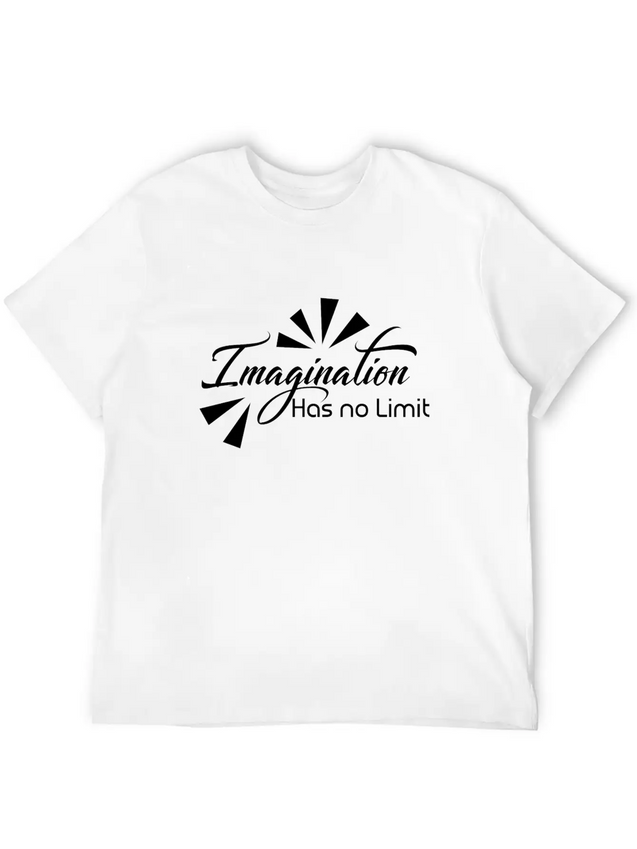 Imagination Has No Limit Lightweight Cotton T-Shirt – Daily Comfort Graphic Shirt