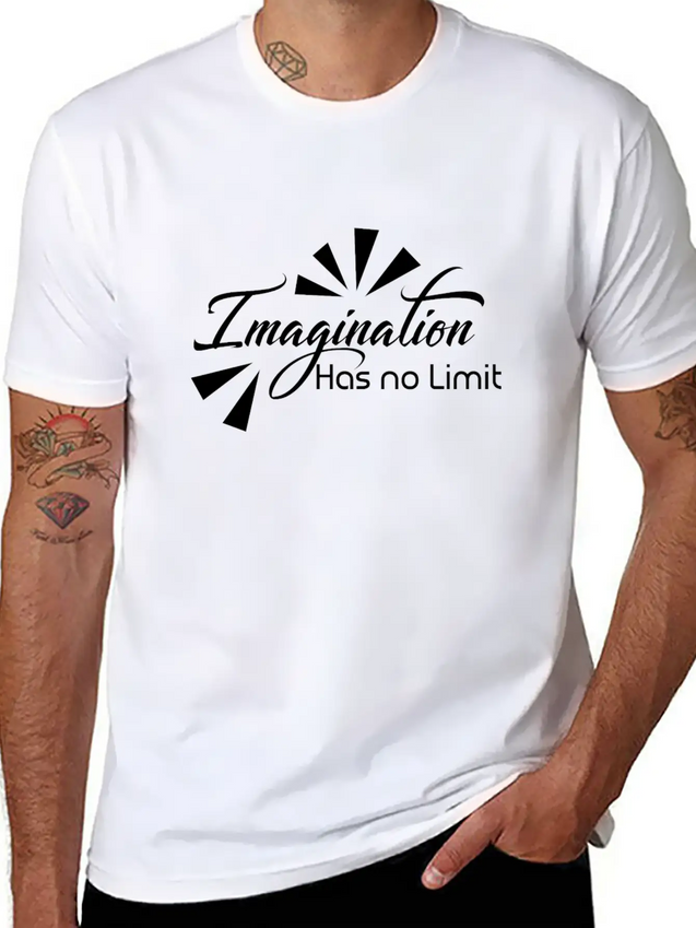 Imagination Has No Limit Lightweight Cotton T-Shirt – Daily Comfort Graphic Shirt