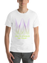 IN TECHNO WE TRUST NEON GREEN PURPLE SOUND WAVES Lightweight Cotton T-Shirt – Daily Comfort Graphic Shirt