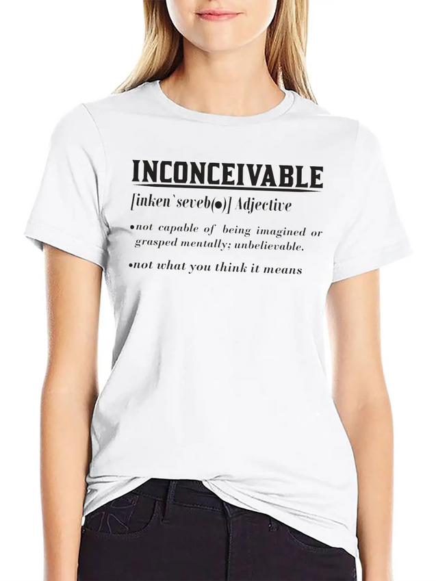 INCONCEIVABLE Lightweight Cotton T-Shirt – Daily Comfort Graphic Shirt