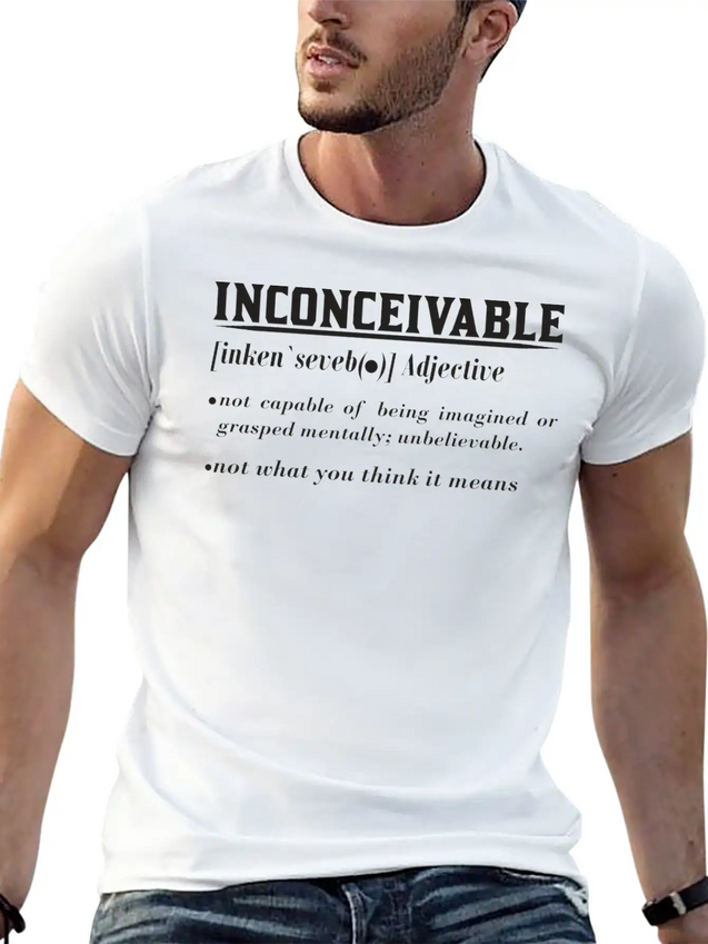 INCONCEIVABLE Lightweight Cotton T-Shirt – Daily Comfort Graphic Shirt