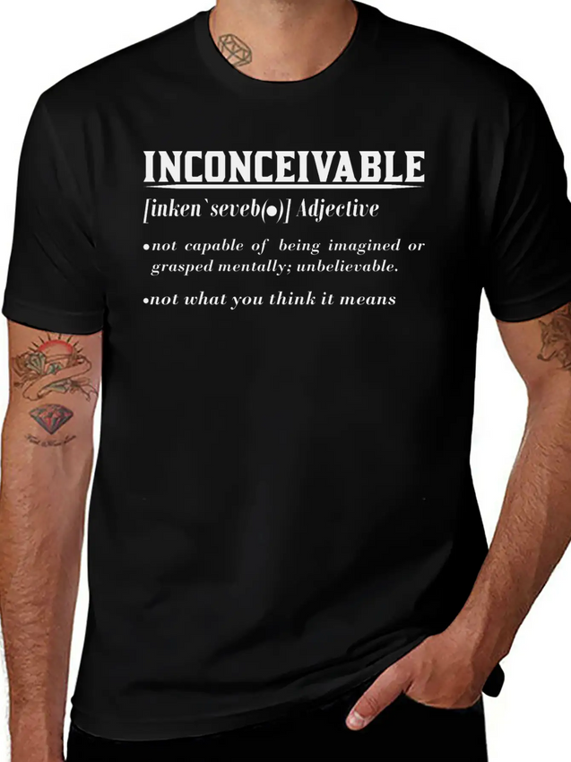 INCONCEIVABLE Lightweight Cotton T-Shirt – Daily Comfort Graphic Shirt
