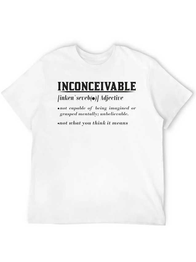INCONCEIVABLE Lightweight Cotton T-Shirt – Daily Comfort Graphic Shirt