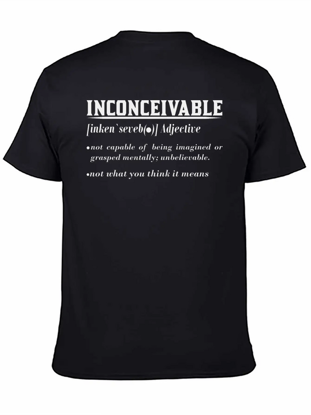 INCONCEIVABLE Lightweight Cotton T-Shirt – Daily Comfort Graphic Shirt