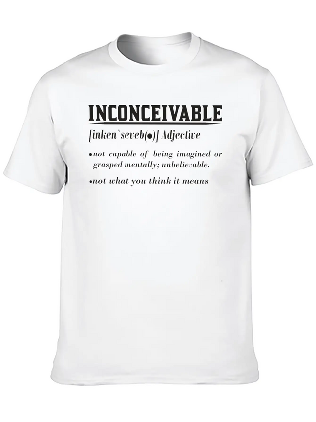 INCONCEIVABLE Lightweight Cotton T-Shirt – Daily Comfort Graphic Shirt