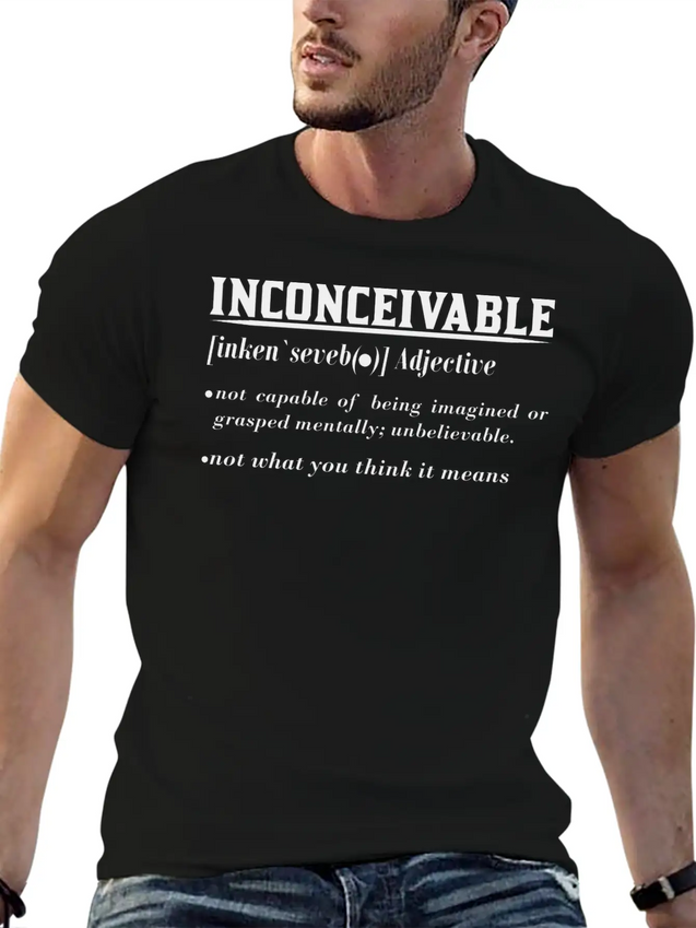INCONCEIVABLE Lightweight Cotton T-Shirt – Daily Comfort Graphic Shirt