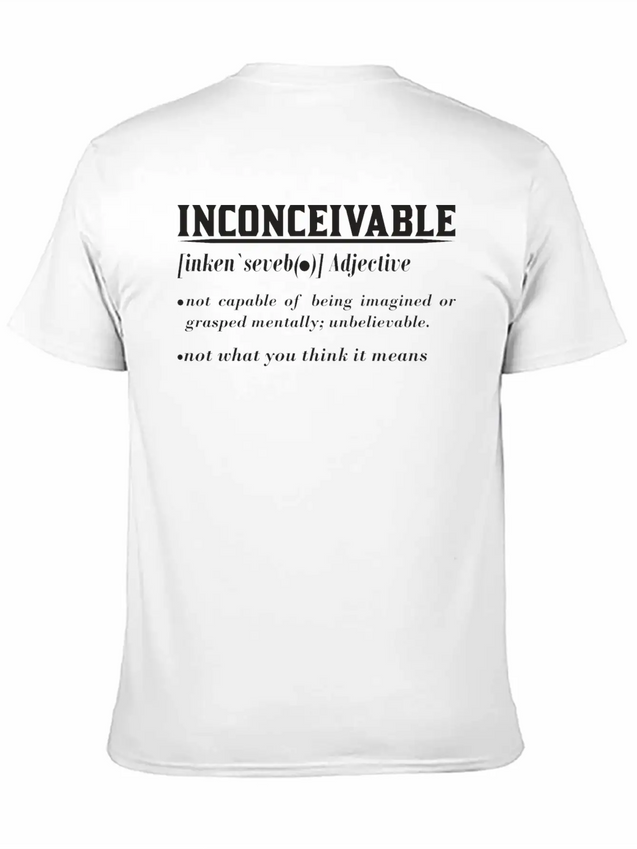 INCONCEIVABLE Lightweight Cotton T-Shirt – Daily Comfort Graphic Shirt