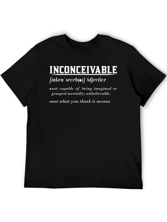 INCONCEIVABLE Lightweight Cotton T-Shirt – Daily Comfort Graphic Shirt