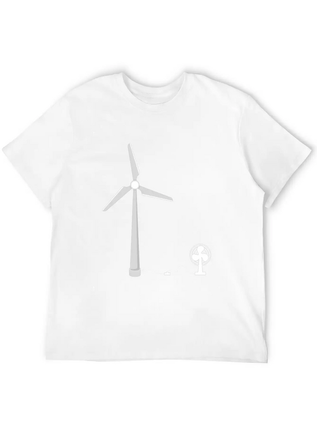 Infinite Energy Wind Turbine Fan Lightweight Cotton T-Shirt – Daily Comfort Graphic Shirt