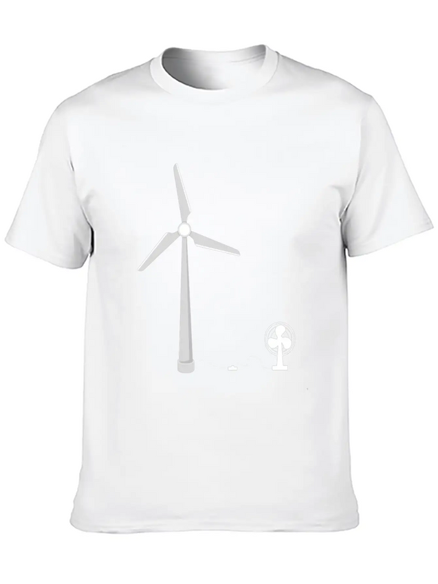 Infinite Energy Wind Turbine Fan Lightweight Cotton T-Shirt – Daily Comfort Graphic Shirt