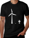 Infinite Energy Wind Turbine Fan Lightweight Cotton T-Shirt – Daily Comfort Graphic Shirt