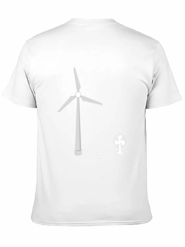 Infinite Energy Wind Turbine Fan Lightweight Cotton T-Shirt – Daily Comfort Graphic Shirt