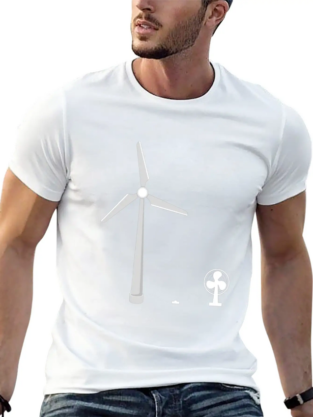 Infinite Energy Wind Turbine Fan Lightweight Cotton T-Shirt – Daily Comfort Graphic Shirt