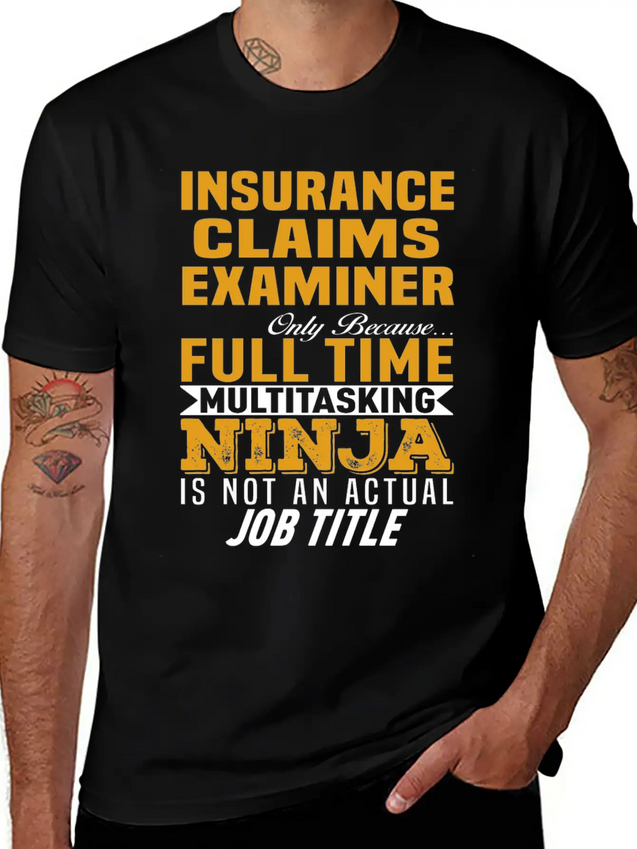 Insurance Claims Examiner Lightweight Cotton T-Shirt – Daily Comfort Graphic Shirt
