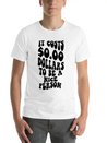 It Costs Zero Dollars To Be A Nice Person Trendy C Lightweight Cotton T-Shirt – Daily Comfort Graphic Shirt