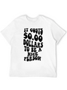 It Costs Zero Dollars To Be A Nice Person Trendy C Lightweight Cotton T-Shirt – Daily Comfort Graphic Shirt