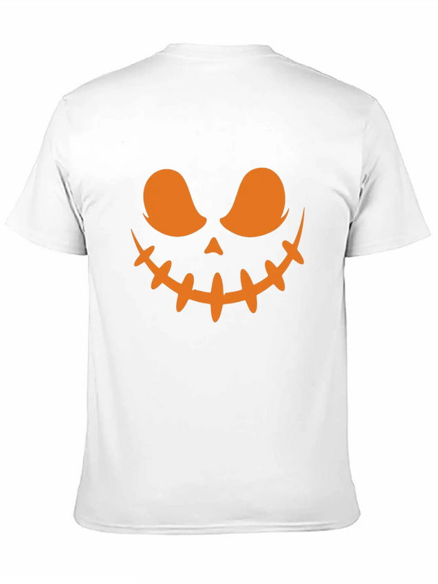 Jack O Lantern Scary Carved Pumpkin Face Halloween Lightweight Cotton T-Shirt – Daily Comfort Graphic Shirt