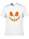 Jack O Lantern Scary Carved Pumpkin Face Halloween Lightweight Cotton T-Shirt – Daily Comfort Graphic Shirt