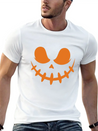 Jack O Lantern Scary Carved Pumpkin Face Halloween Lightweight Cotton T-Shirt – Daily Comfort Graphic Shirt