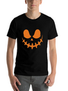 Jack O Lantern Scary Carved Pumpkin Face Halloween Lightweight Cotton T-Shirt – Daily Comfort Graphic Shirt