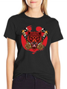 Japanese Wolf Samurai Lightweight Cotton T-Shirt – Daily Comfort Graphic Shirt