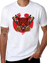 Japanese Wolf Samurai Lightweight Cotton T-Shirt – Daily Comfort Graphic Shirt