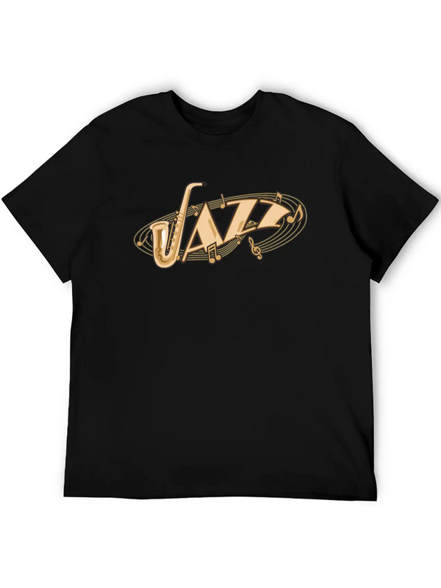 Jazz Music Lightweight Cotton T-Shirt – Daily Comfort Graphic Shirt