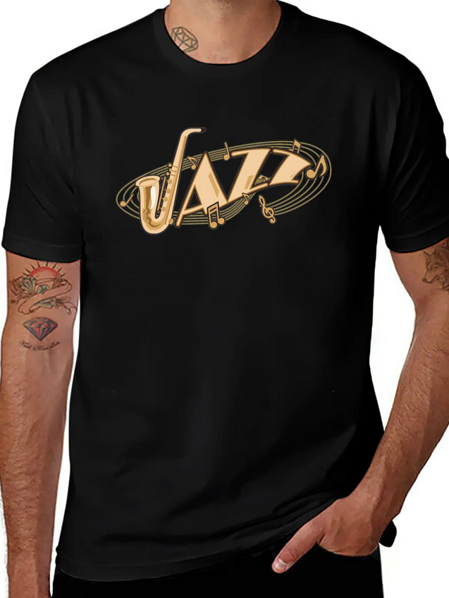 Jazz Music Lightweight Cotton T-Shirt – Daily Comfort Graphic Shirt