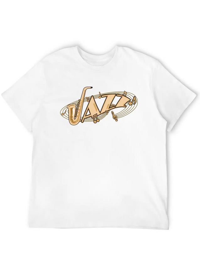 Jazz Music Lightweight Cotton T-Shirt – Daily Comfort Graphic Shirt