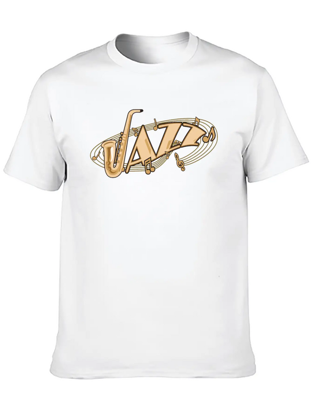 Jazz Music Lightweight Cotton T-Shirt – Daily Comfort Graphic Shirt