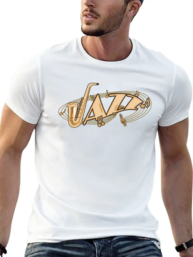 Jazz Music Lightweight Cotton T-Shirt – Daily Comfort Graphic Shirt
