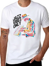Jazz Vibes Only Piano Art Jazz Lightweight Cotton T-Shirt – Daily Comfort Graphic Shirt