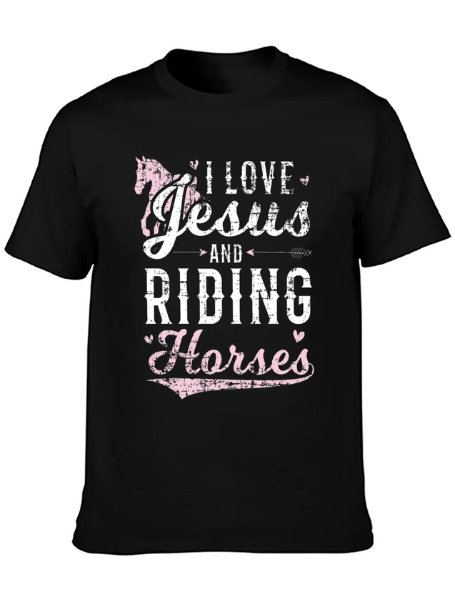 Jesus And Horse Lightweight Cotton T-Shirt – Daily Comfort Graphic Shirt