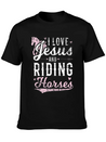 Jesus And Horse Lightweight Cotton T-Shirt – Daily Comfort Graphic Shirt