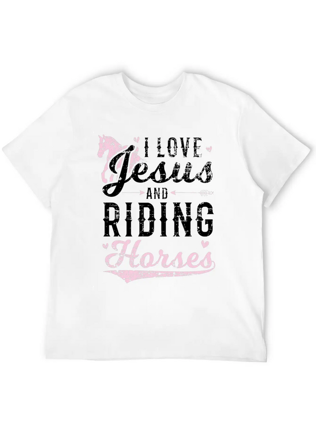 Jesus And Horse Lightweight Cotton T-Shirt – Daily Comfort Graphic Shirt