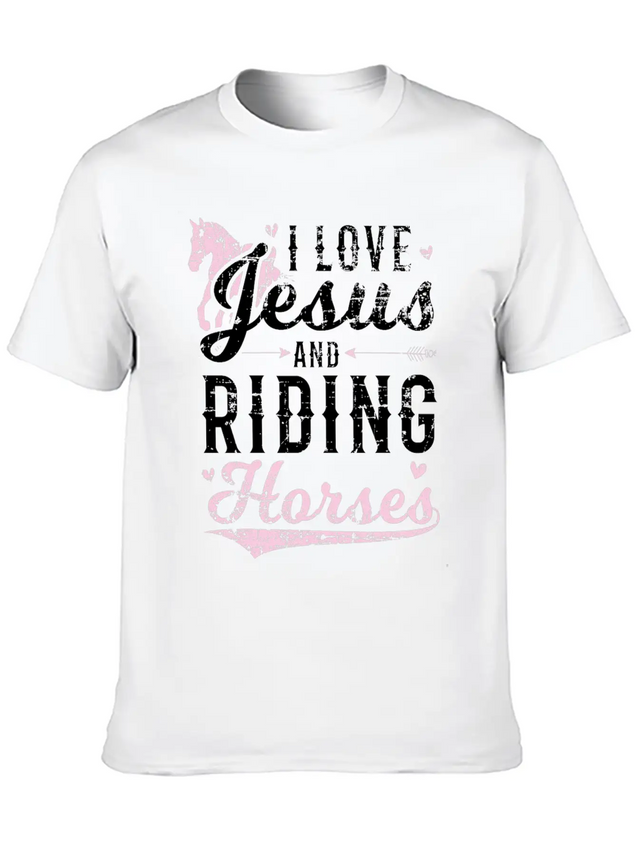 Jesus And Horse Lightweight Cotton T-Shirt – Daily Comfort Graphic Shirt
