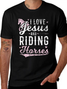 Jesus And Horse Lightweight Cotton T-Shirt – Daily Comfort Graphic Shirt