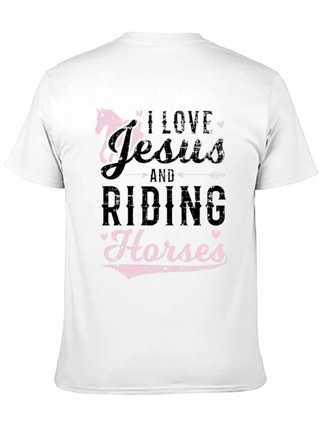 Jesus And Horse Lightweight Cotton T-Shirt – Daily Comfort Graphic Shirt