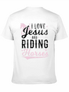 Jesus And Horse Lightweight Cotton T-Shirt – Daily Comfort Graphic Shirt
