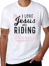 Jesus And Horse Lightweight Cotton T-Shirt – Daily Comfort Graphic Shirt