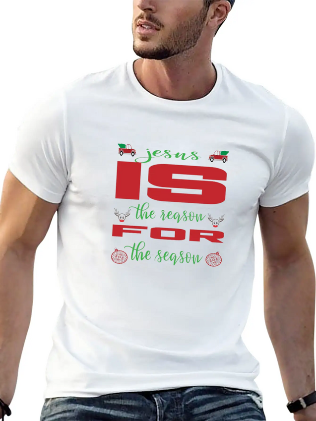 Jesus Is The Reason For The Reason Lightweight Cotton T-Shirt – Daily Comfort Graphic Shirt