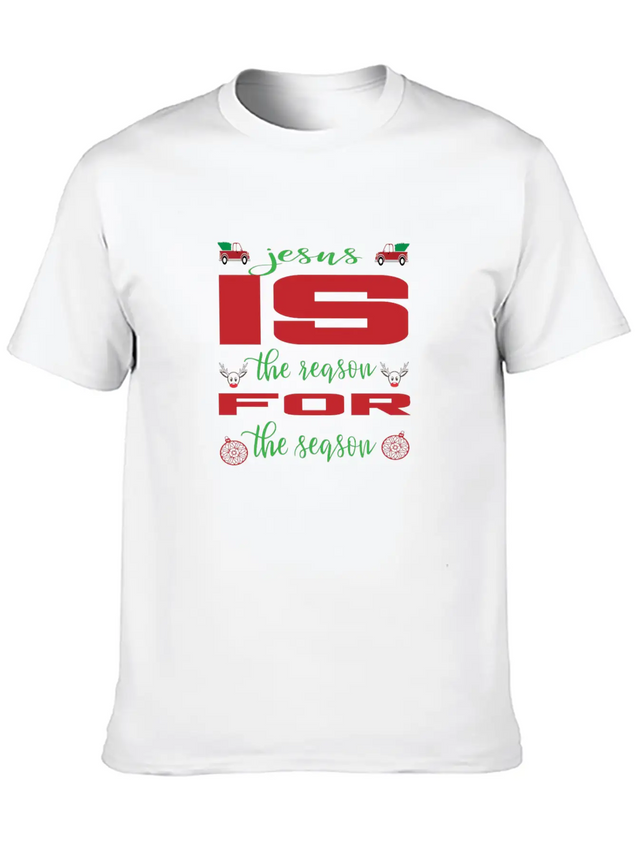 Jesus Is The Reason For The Reason Lightweight Cotton T-Shirt – Daily Comfort Graphic Shirt