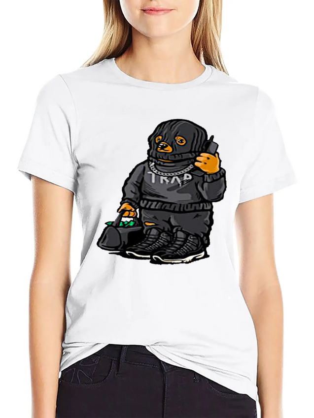Jubilee Bear Lightweight Cotton T-Shirt – Daily Comfort Graphic Shirt